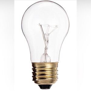 Satco S3814 130V Medium Base 25-Watt A15 Light Bulb, Clear-5 bulbs 💡💡💡💡💡